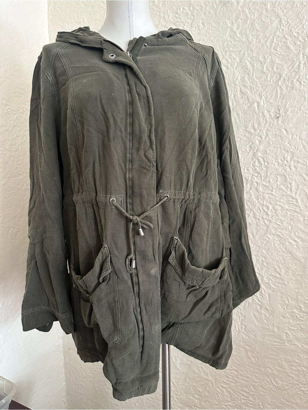 Torrid Olive Green Women’s Military Atyle Hooded
